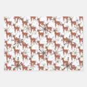 Golden Snowflakes Inpakpapier Vel (Voorkant 2)