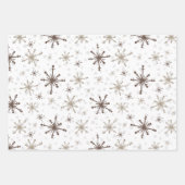 Golden Snowflakes Inpakpapier Vel (Voorkant)