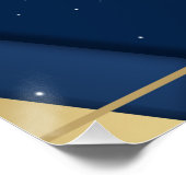 Golden Snowflakes Kerst Kaart, Vrolijk Kerstfeest Perfect Poster (Hoek)