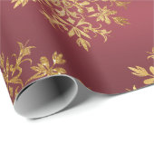Golden Snowflakes - Kerst Schattige Cadeaupapier (Rol Hoek)