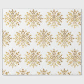 Golden Snowflakes - Kerst Schattige Cadeaupapier (Vlak)