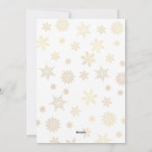 Golden Snowflakes kerstfotokaart Feestdagenkaart (Achterkant)