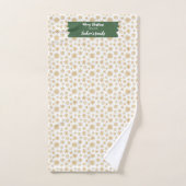 Golden Snowflakes Merry kerst op maat Bad Handdoek (Handdoek)