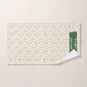 Golden Snowflakes Merry kerst op maat Bad Handdoek (Handdoek)