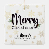 Golden Snowflakes Ornament (Achterkant)