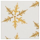 Golden Snowflakes Stof (Close Up)