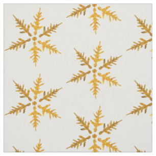 Golden Snowflakes Stof