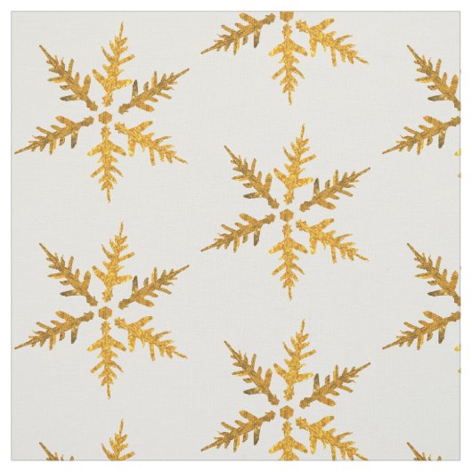 Golden Snowflakes Stof (Swatch)