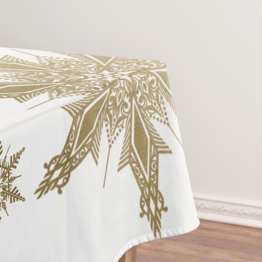 Golden Snowflakes Tafelkleed (Voorbeeld)