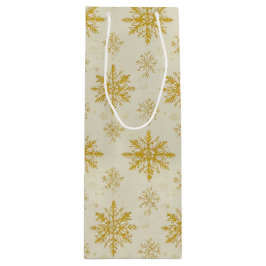golden snowflakes wijn cadeautas