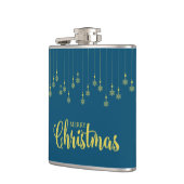 Golden Snowflakes with Christmas Quote in Blue Heupfles (Links)