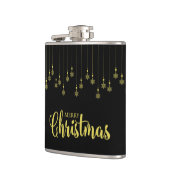 Golden Snowflakes with  Christmas Quote on Black Heupfles (Links)