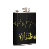 Golden Snowflakes with  Christmas Quote on Black Heupfles (Rechts)