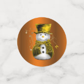 Golden Snowman Kerstmis Confetti (Kleine voorkant)