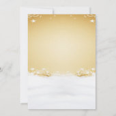 Golden Snowman Vakantie Kerstfeest Kaart (Achterkant)