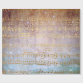 Golden Song Music Matte Wrapping Paper Cadeaupapier (Vlak)
