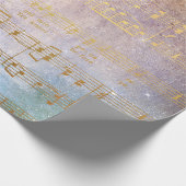Golden Song Music Matte Wrapping Paper Cadeaupapier (Hoek)