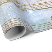 Golden Song Music Matte Wrapping Paper Cadeaupapier (Rol Hoek)