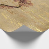 Golden Song Music Matte Wrapping Paper Cadeaupapier (Hoek)