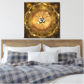 Golden Sound of Om Canvas Afdruk (Insitu (Slaapkamer))
