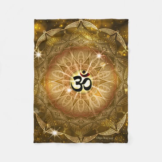 Golden Sound of Om Fleece Deken (Voorkant)