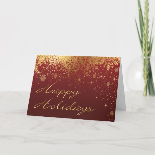 Golden Sparkle Holiday Kaart (Voorkant)