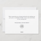 Golden Sparkle-kerstboom Corporate Greeting Feestdagenkaart (Achterkant)