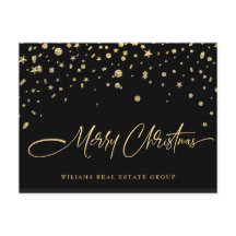 Golden Sparkle kerststars Corporate Greeting