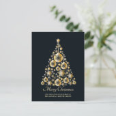 Golden Sparkle kerststars Corporate Greeting Briefkaart (Staand voorkant)