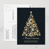 Golden Sparkle kerststars Corporate Greeting Briefkaart (Voorkant / Achterkant)