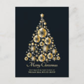 Golden Sparkle kerststars Corporate Greeting Briefkaart (Voorkant)