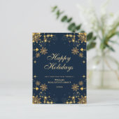 Golden Sparkle kerststars Corporate Greeting Briefkaart (Staand voorkant)