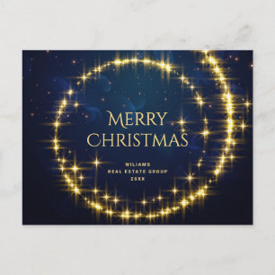 Golden Sparkle kerststars Corporate Greeting Briefkaart
