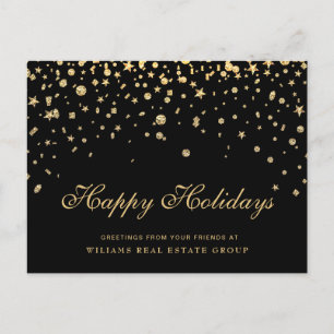 Golden Sparkle kerststars Corporate Greeting Briefkaart