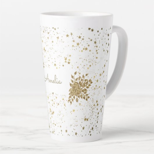  Golden Sparkle Latte Mok (Rechterhoek)