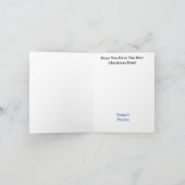 Golden Sparkle Spinal Santa Outline-kaart Kaart (Binnen)