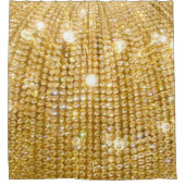 Golden Sparkles en Lights Douchegordijn (Voorkant)