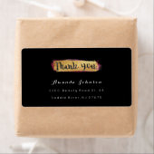 Golden Sparkly Pink Bruske Hartelijk dank Etiket (Insitu)