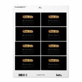 Golden Sparkly Pink Bruske Hartelijk dank Etiket (Full Sheet)