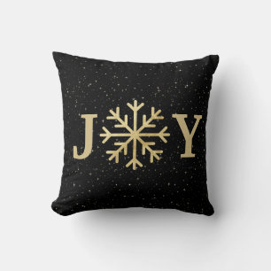 Golden Sparks en Snowflakes Kussen