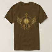 Golden Spartan Helmet Symbol Warrior Gladiator Gy T-shirt (Design voorkant)