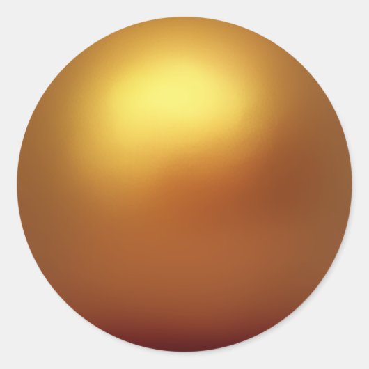 Golden Sphere Ronde Sticker (Voorkant)