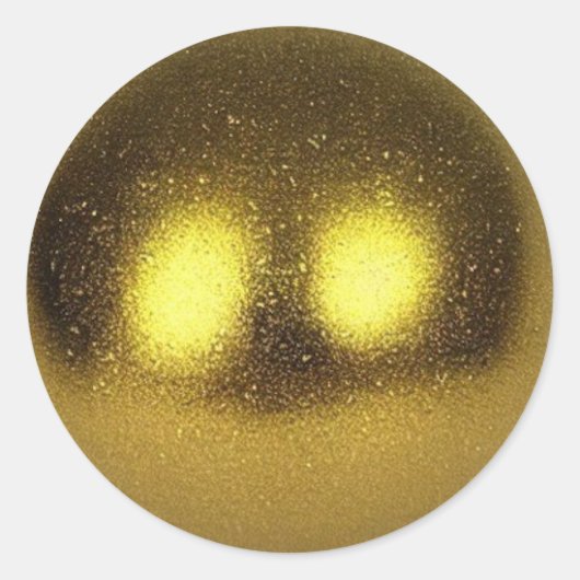 Golden Sphere Ronde Sticker (Voorkant)
