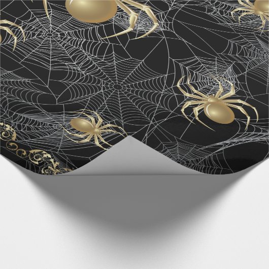 Golden Spider Gift Wrapping Paper Cadeaupapier (Hoek)