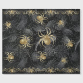 Golden Spider Gift Wrapping Paper Cadeaupapier (Vlak)