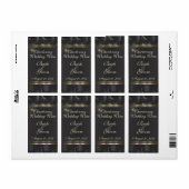 Golden Spiders Elegant Wedding Wine Label (Full Sheet)