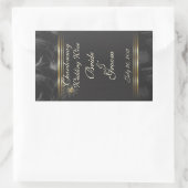 Golden Spiders Elegant Wedding Wine Label Sticker (Tas)