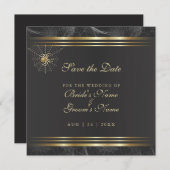  Golden Spiders sparen de Datum Uitnodiging (Voorkant / Achterkant)