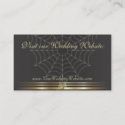 Golden Spiders Website Wedding Kaart (Achterkant)