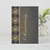 Golden Spiders Wedding Annoucement Kaart (Staand voorkant)